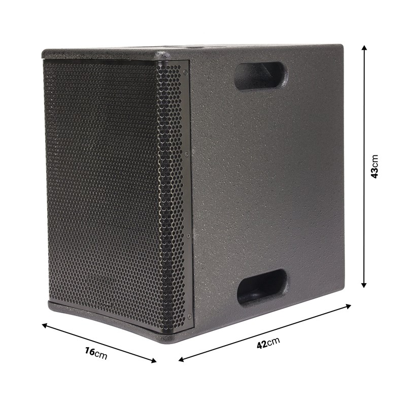 Système amplifié 2.1 - Caisson - dimensions