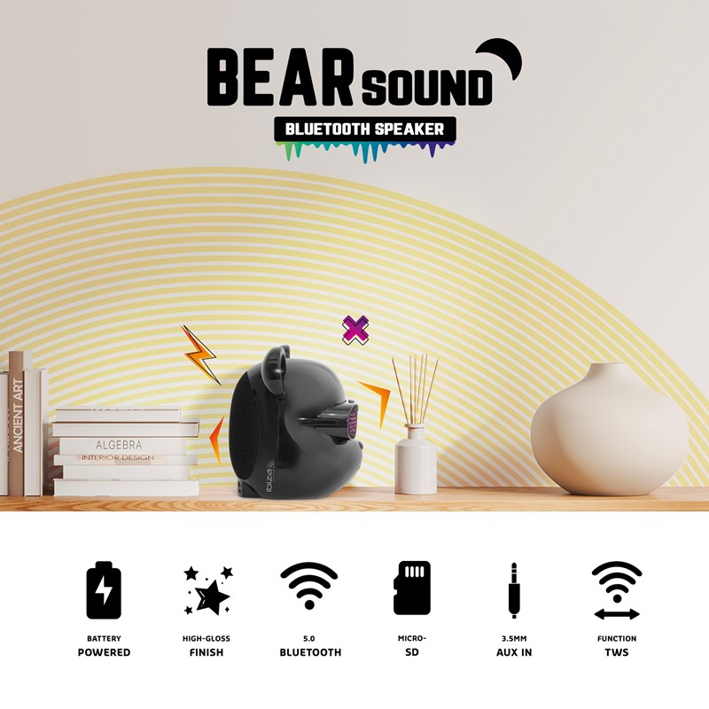 Enceinte tête d’ours - LED