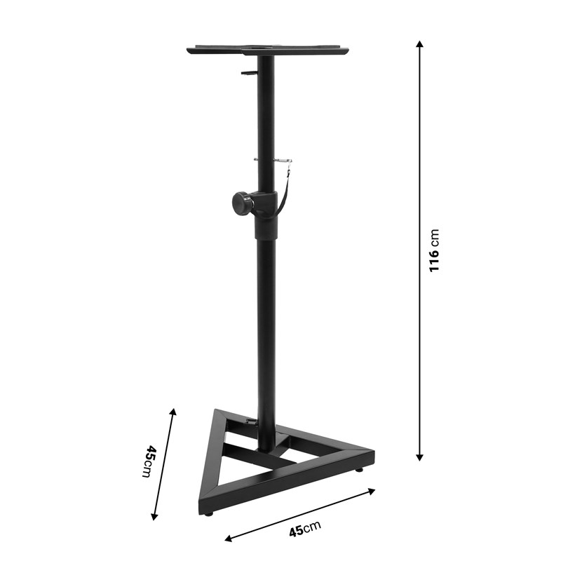 Pieds enceintes monitoring – réglables 66-116 cm – la paire MS2 Set dimensions