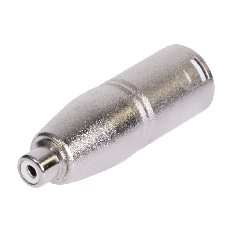 Adaptateur XLR mâle vers RCA femelle long chrome