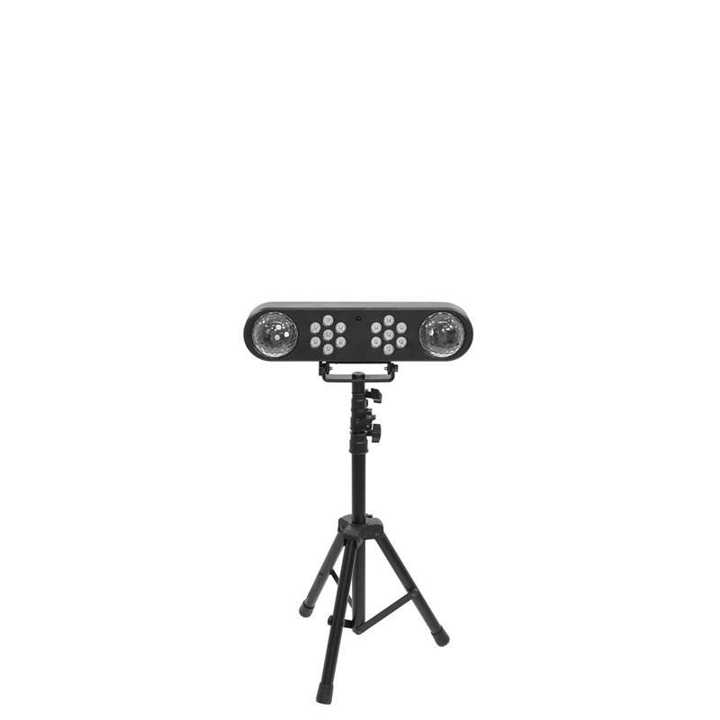 Jeu de lumière LED 2-en-1 - multi-faisceaux & trépied - BoomTone DJ - V-GAS réglable
