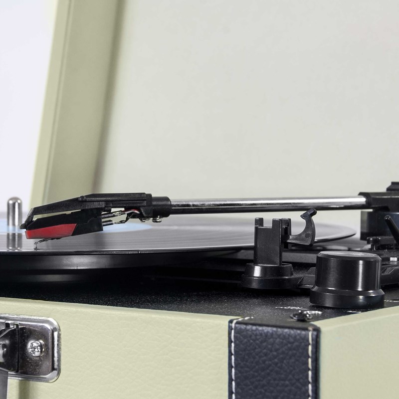 MALLETTE TOURNE-DISQUES AVEC BLUETOOTH, USB, SD & FONCTION DENREGISTREMENT - BLEU