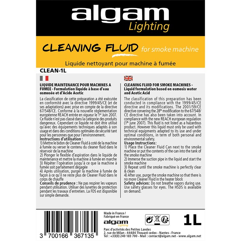 Liquide cleaner pour machines à fumée - 1L