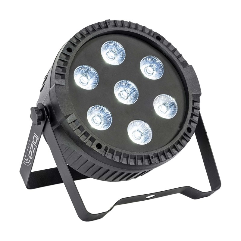 Projecteur PAR - 7 LED RVBB 6W - Télécommande - lyre d'accroche