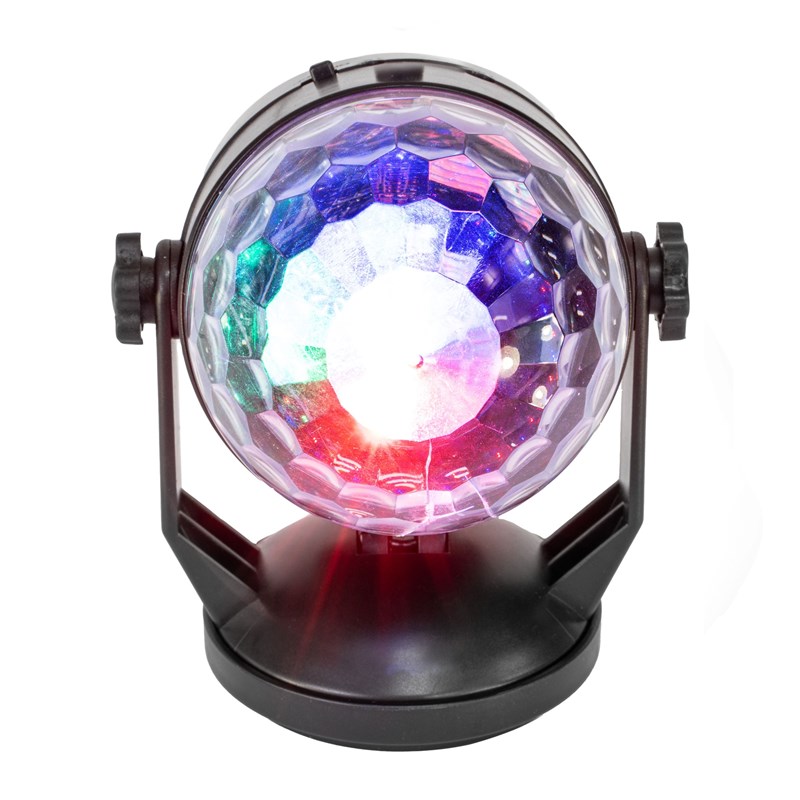 Boule disco RVB - Mini effet LED avec ventouse - Alim. USB ou piles enfant