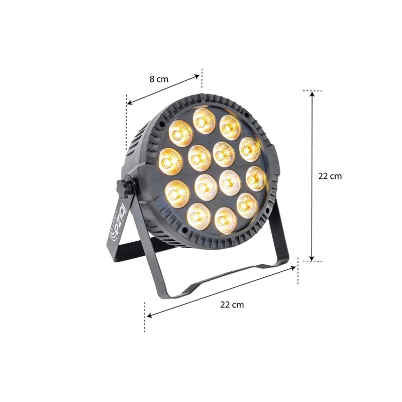 Projecteur PAR- 14 LED RVBB 6W - Télécommande club