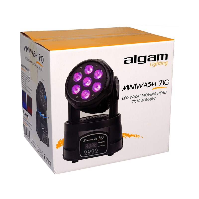 Lyre Wash LED compacte - 7 LEDs 10W RGBW - Accroche & sécurité - PAR