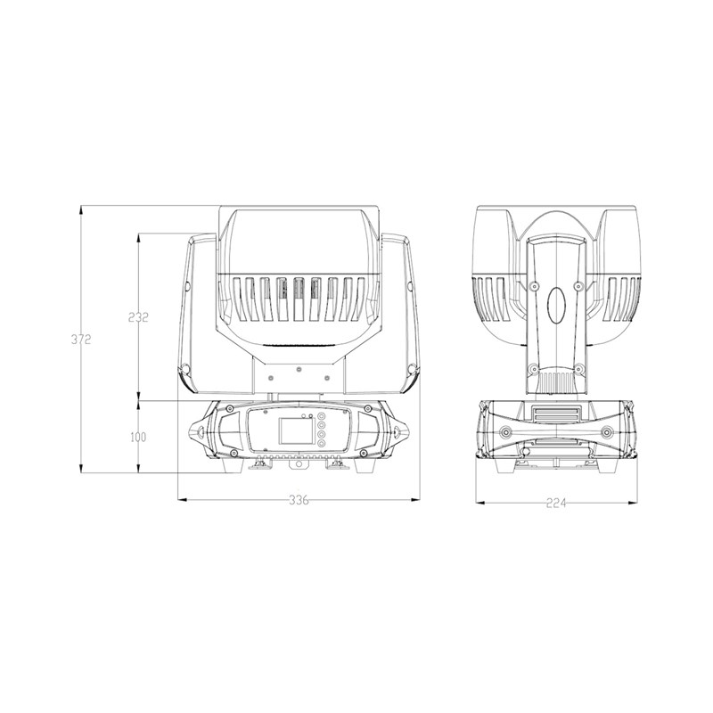 Lyre BeeEye Wash Zoom 7x60W RGBW - Flight Case DMX