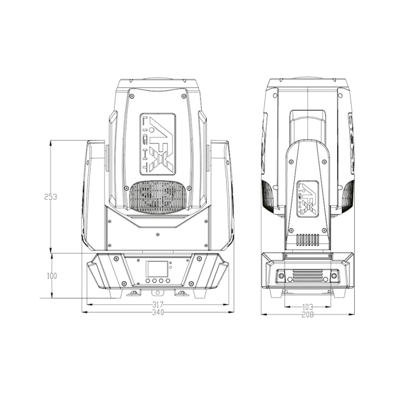 Lyre Beam LED 100W - Prisme