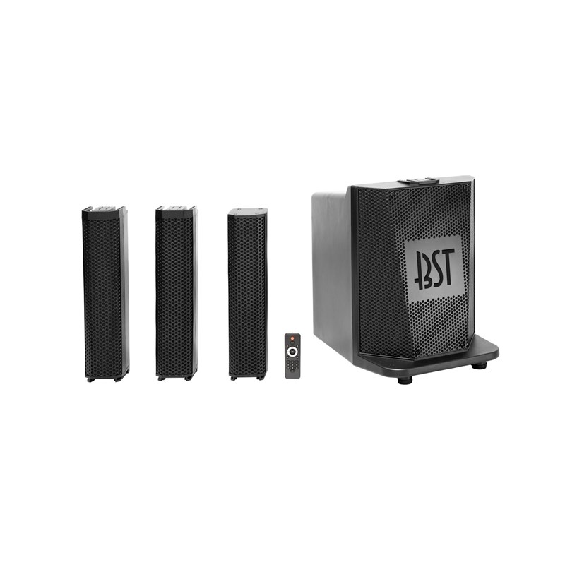 Système avec enceinte colonne et caisson de Basses 10"/25cm 480W - démonté