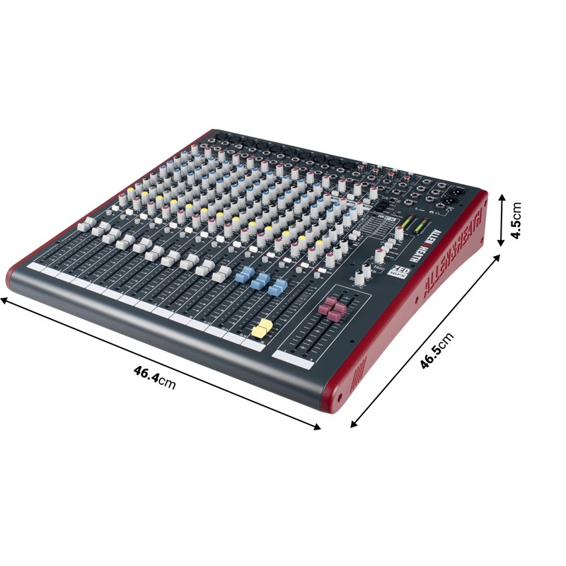 Console de mixage USB avec effets - 10 in mono, 3 stéréo, 4 AUX - dimensions