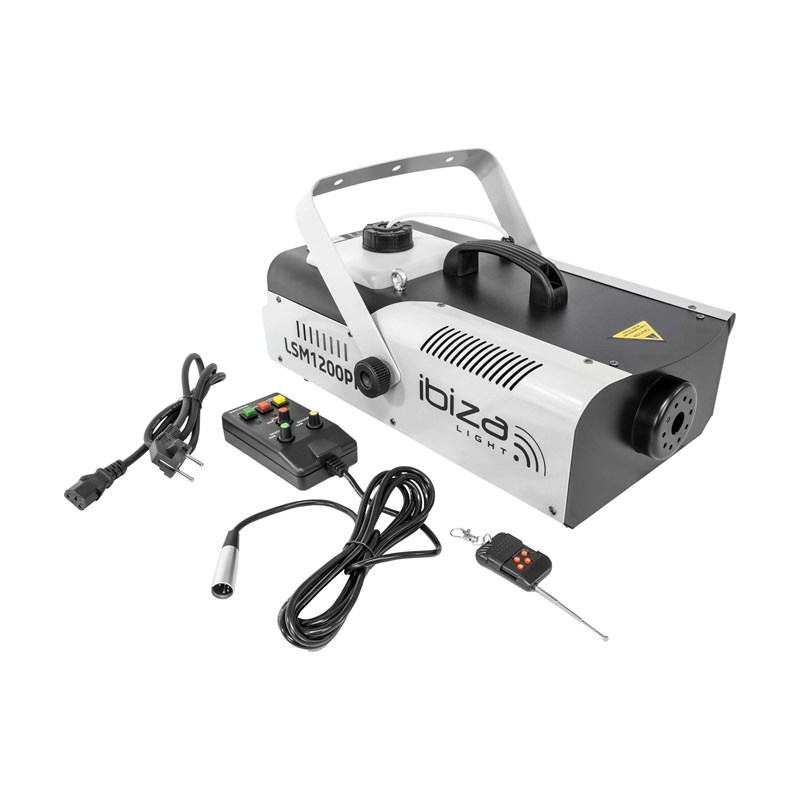 Machine à fumée pro 1200W - DMX, programmable, 2 télécommandes effet