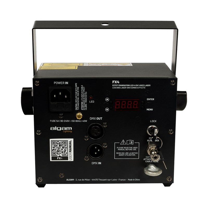 Projecteur Combo LED 4-en-1 -  Laser 9x3W