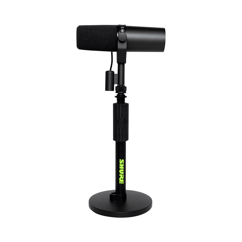 Pied de micro réglable noir - Base ronde shure