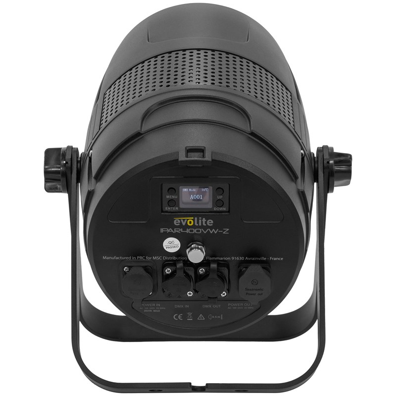 Projecteur LED 300W - Zoom 10°-50° - IP65 DMX/RDM - Evolite - IPAR400VW-Z - arrière