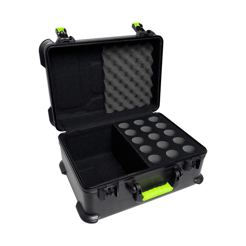 Case Polyéthylène Pour 15 Micros - Shure ASG SH-MICCASE15 - ouvert angle