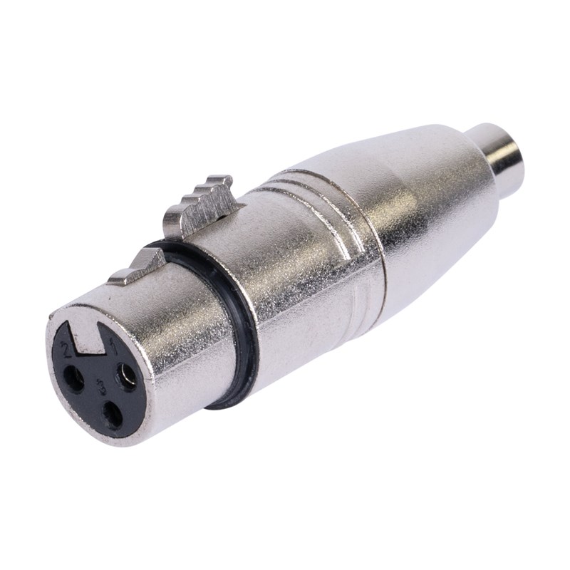 ADAPTATEUR XLR FEMELLE - RCA FEMELLE - VERSION LONGUE