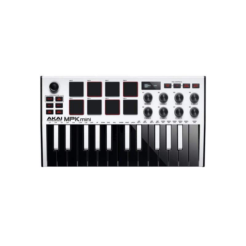 Clavier MIDI USB - 25 Mini Notes 8 Pads Écran OLED - touches