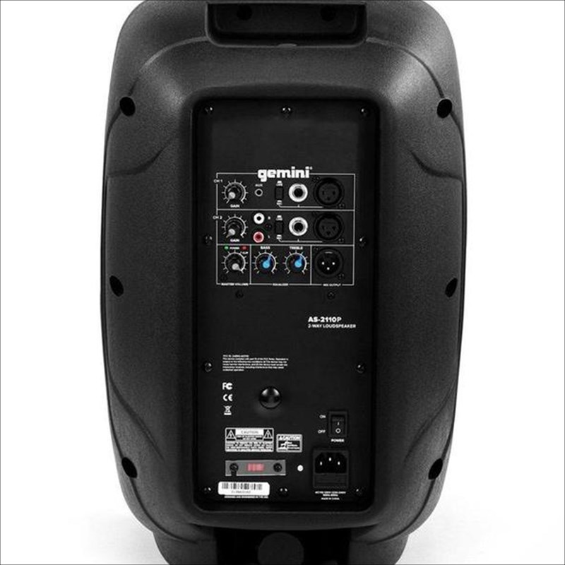 Enceinte active 10" 1000W Class D noir - arrière