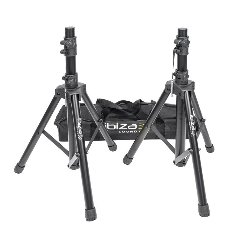 Paire de Supports Enceintes - Hauteur max 1,20m - Housse de Transport compacts