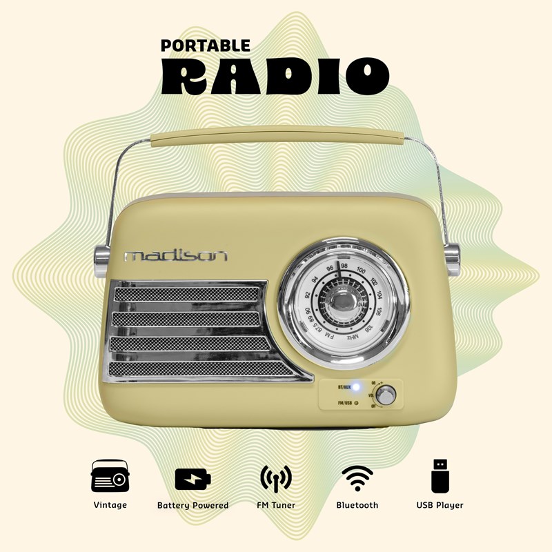Radio vintage sur batterie