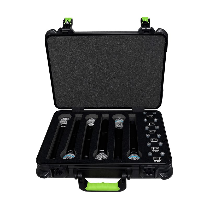 Case polyéthylène pour 6 micros HF audio
