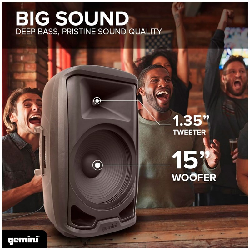 Pack enceinte active 15" 2000W LED