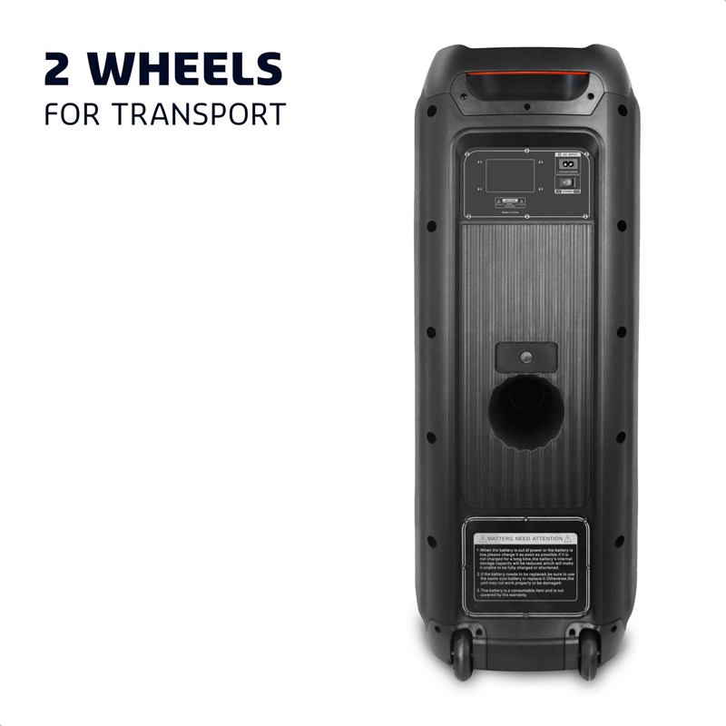 Enceinte BT 2x10" 1200W - Sur batterie soirée