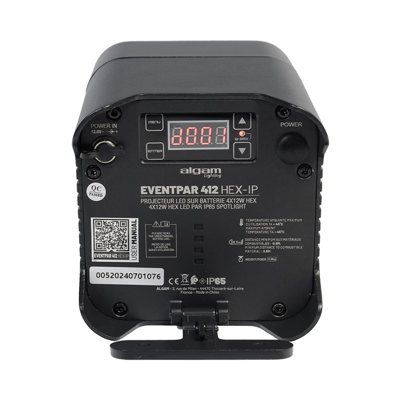 Projecteur PAR LED 4 x 12W sur batterie scène