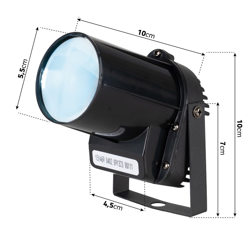 White LED spotlight - 5W - Compact and portable