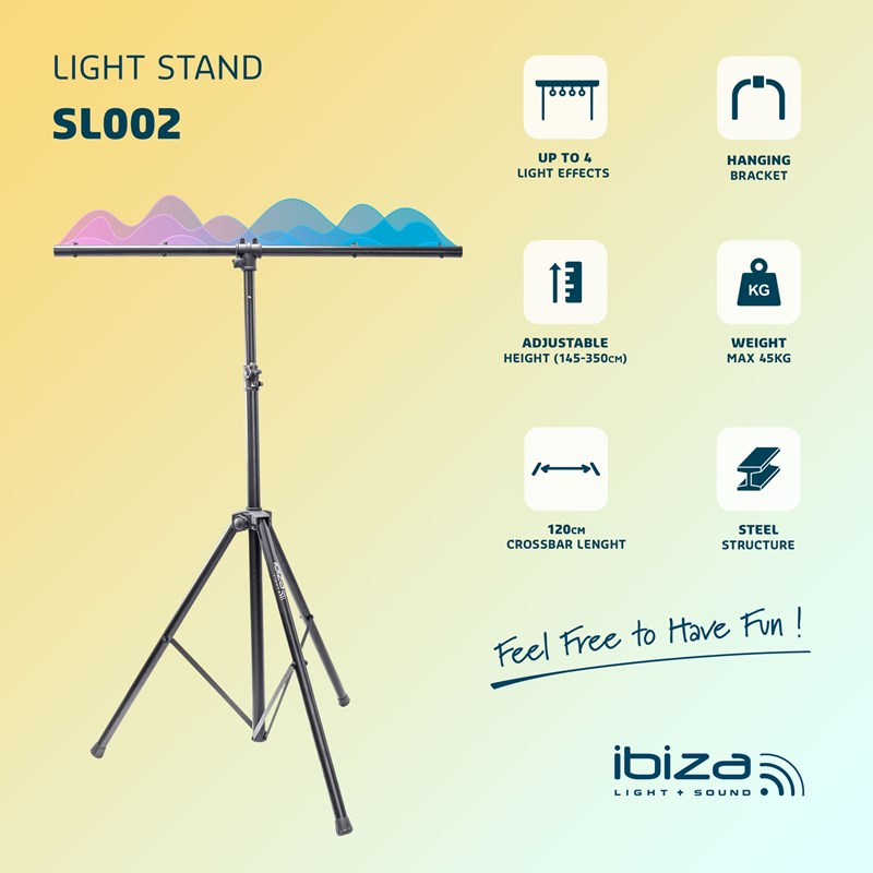 Support éclairage trépied - Hauteur réglable