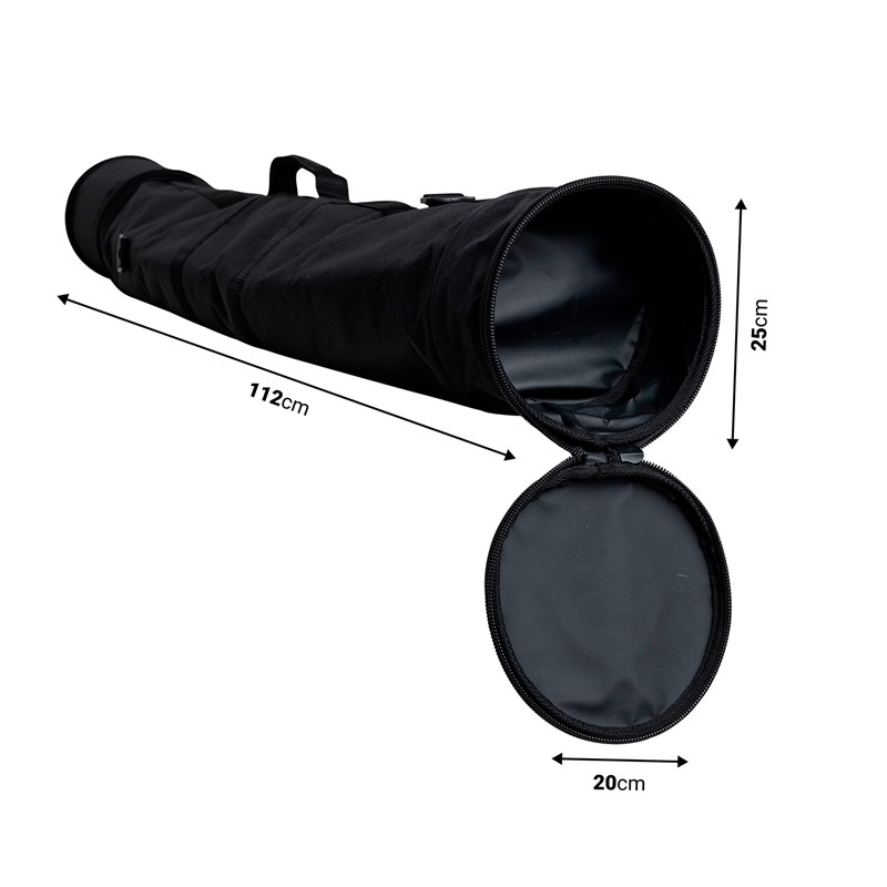 Sac en Nylon Rembourré pour 5 Micros et 3 Pieds de Micros - Shure ASG SH-STANDBAG - dimensions