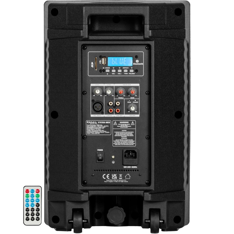 Pack Enceinte Active USB Bluetooth 300W - 2 micros sans fil - Support tablette