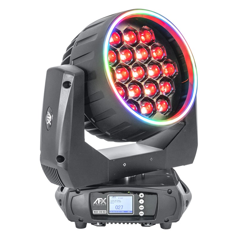 Lyre Wash 19 LED 40W RGBW avec zoom et effets