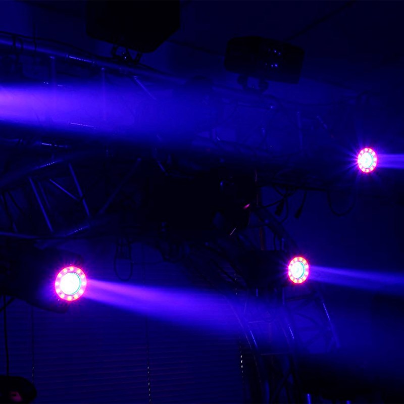 Lyre Beam 60W RGBW 4° avec anneau LED RVB - DMX show