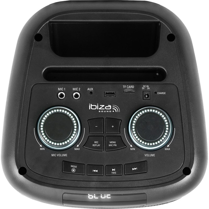 Pack Enceinte Karaoké sur batterie 700W Bluetooth - 2 Micros - Effet Astro LED