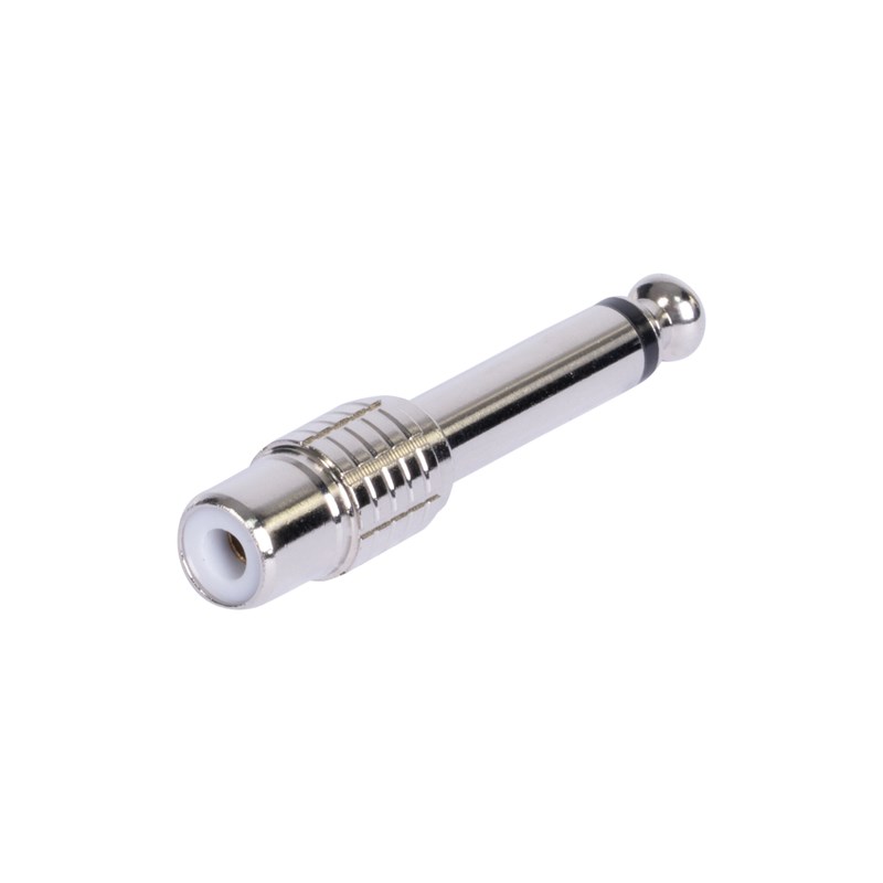 Adaptateur RCA Femelle / Jack 6,35 Male mono - Métal