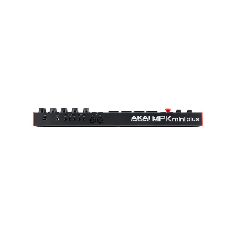 Clavier Maitre MIDI 37 Touches Mini-Notes 8 Pads RVB 8 Encodeurs - Akai MPKMINIPLUS - connectique