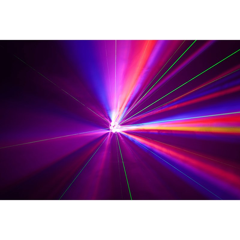 Lyre Wash LED - 6 x 15W RGBW - Laser vert 200MW scene danse