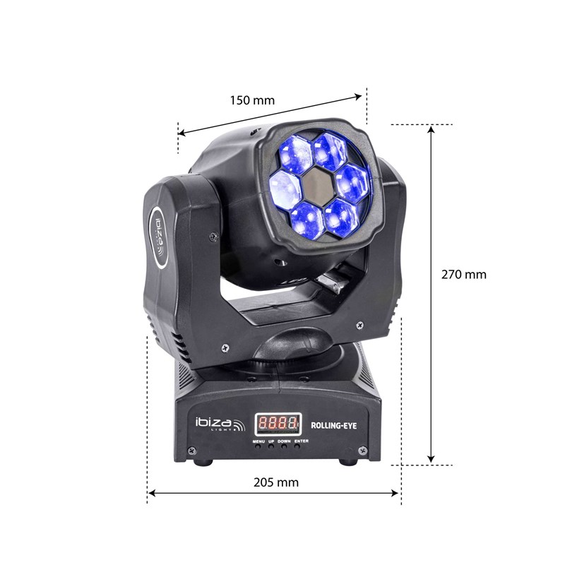 Lyre Wash à LED 6 x 12W - DMX dj