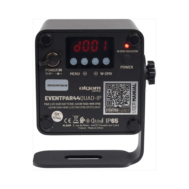 Projecteur PAR LED 4 x 4W RGBWW sur batterie - IP65 DMX