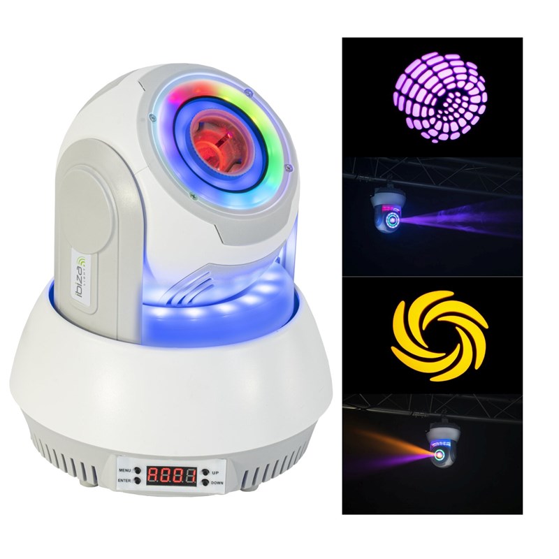 Pack 2 Lyres Spot 30W - 2 Supports - Machine à fumée 900W