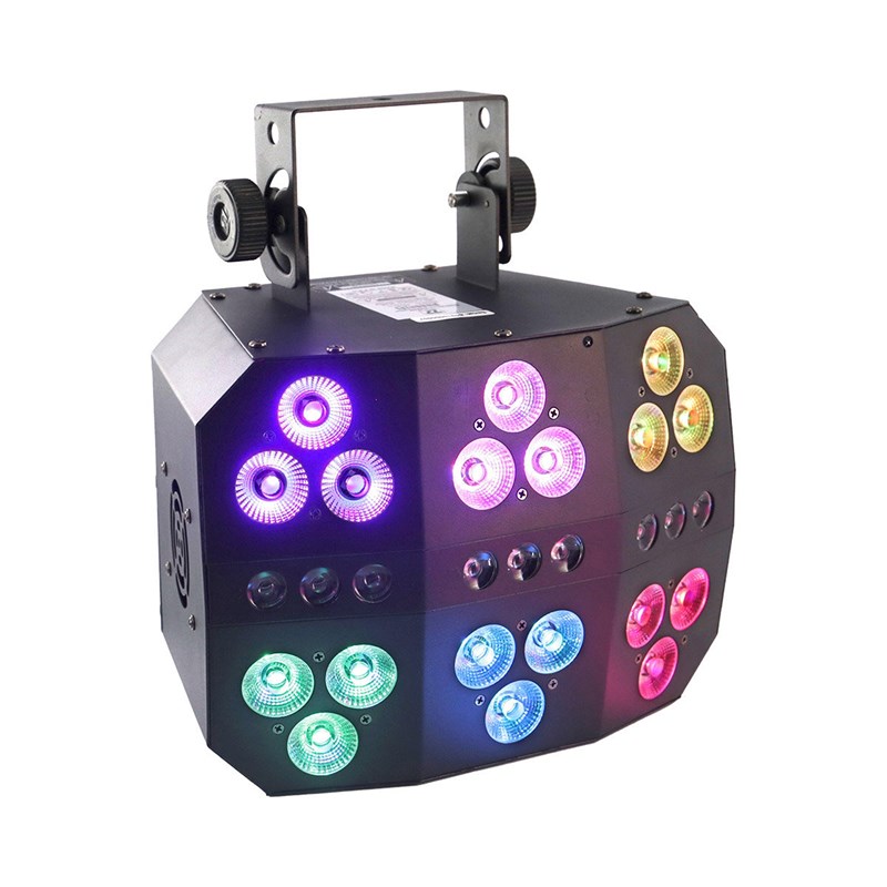 Jeu de lumière LED multicolore - strobe & télécommande - DJ 6 Pack LED PAR Boomtone DJ