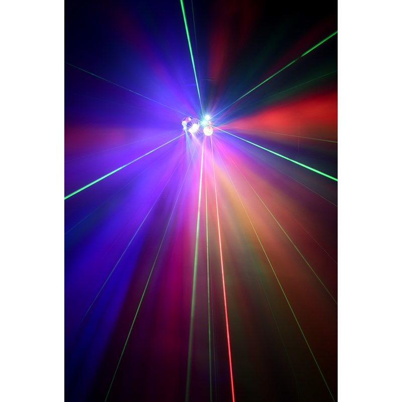 Projecteur Combo LED 4-en-1 -  Laser 9x3W