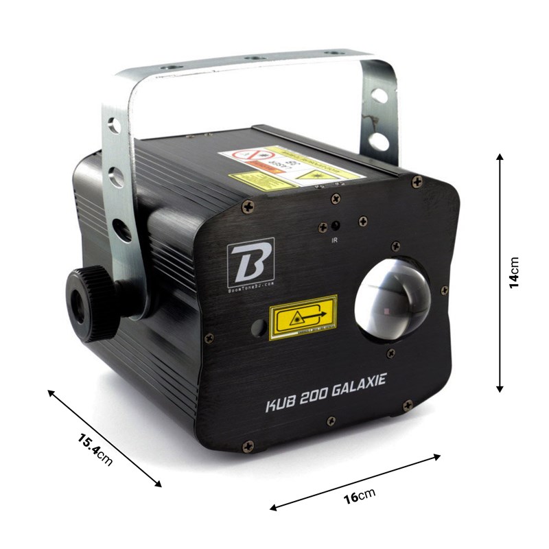 Effet laser multipoint galaxie – LED 5W – DMX & auto - KUB 200 Galaxie dimensions