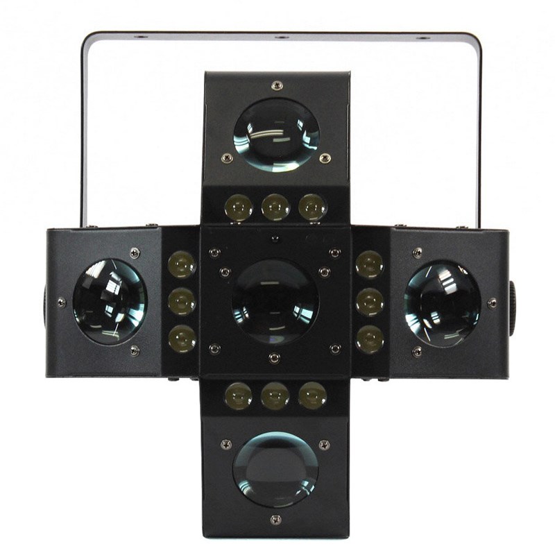 Effet LED RGBW Beam + strobe blanc - auto & DMX - Blinder Beam lyre