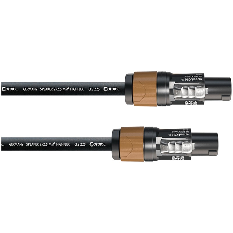 Câble HP 2 x 2,5 mm² Speakon 2 points – 3m