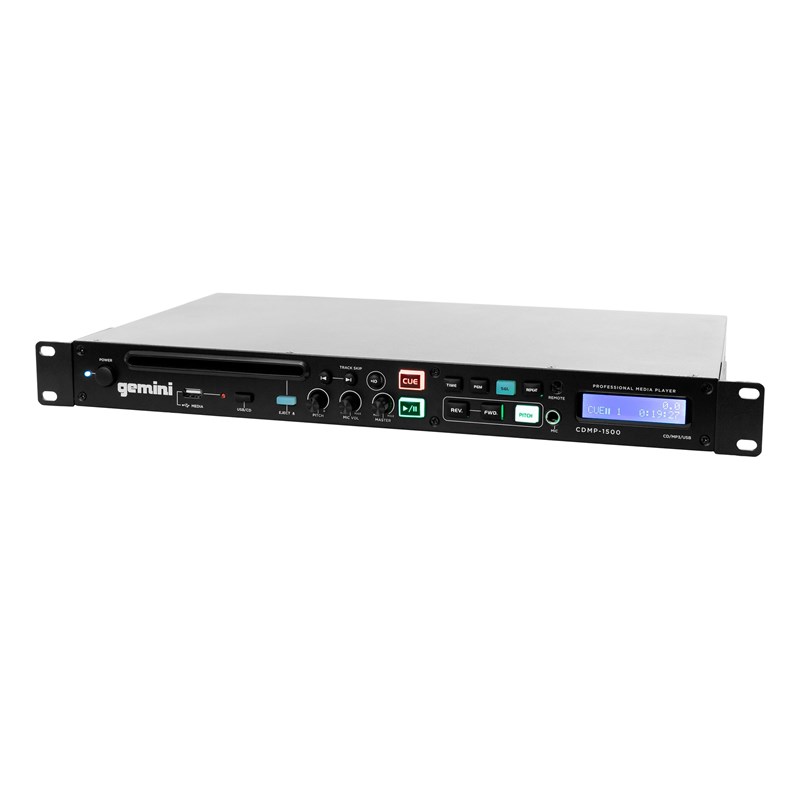 Lecteur CD MP3 USB rackable pro avec XLR - angle
