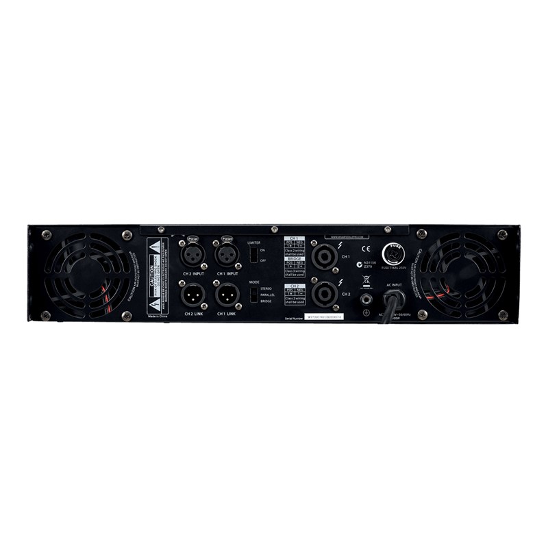 Ampli de puissance professionnel 2 x 870W RMS/8 ohms - arrière