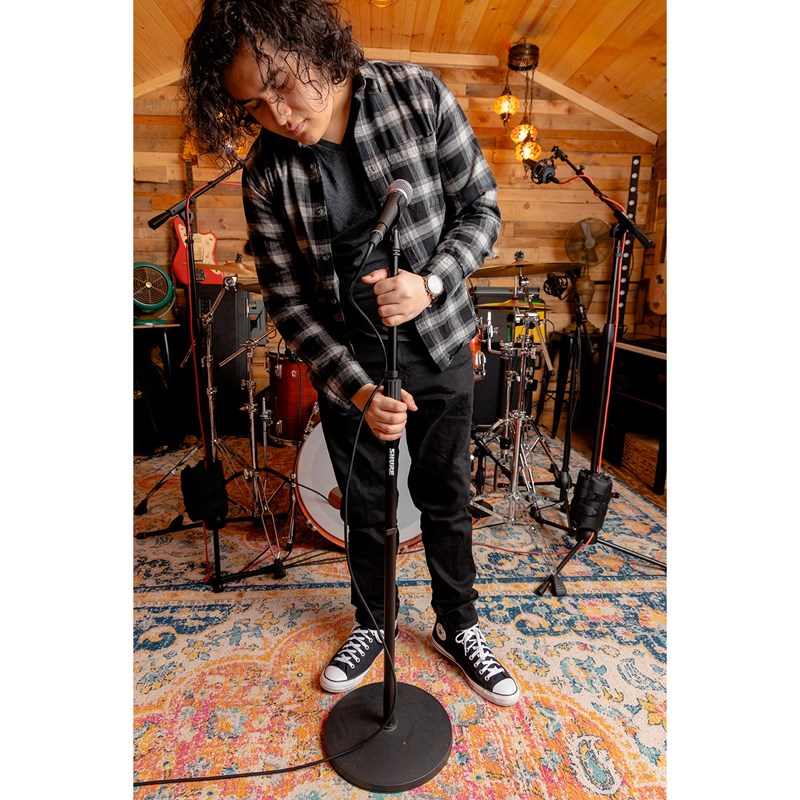 Pied de micro réglable - Base ronde reglage